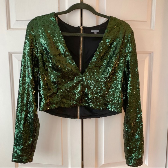 green sparkle top